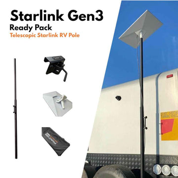 BBQARM Starlink Gen 3 Ready Pack - Telescopic Starlink RV Pole