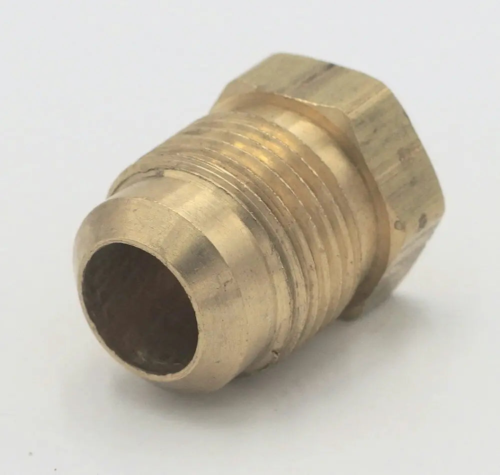 Brass Gas fitting 3-8 Flare Plug for 3-8 Flare - to Cap Gas Lines 01-6504