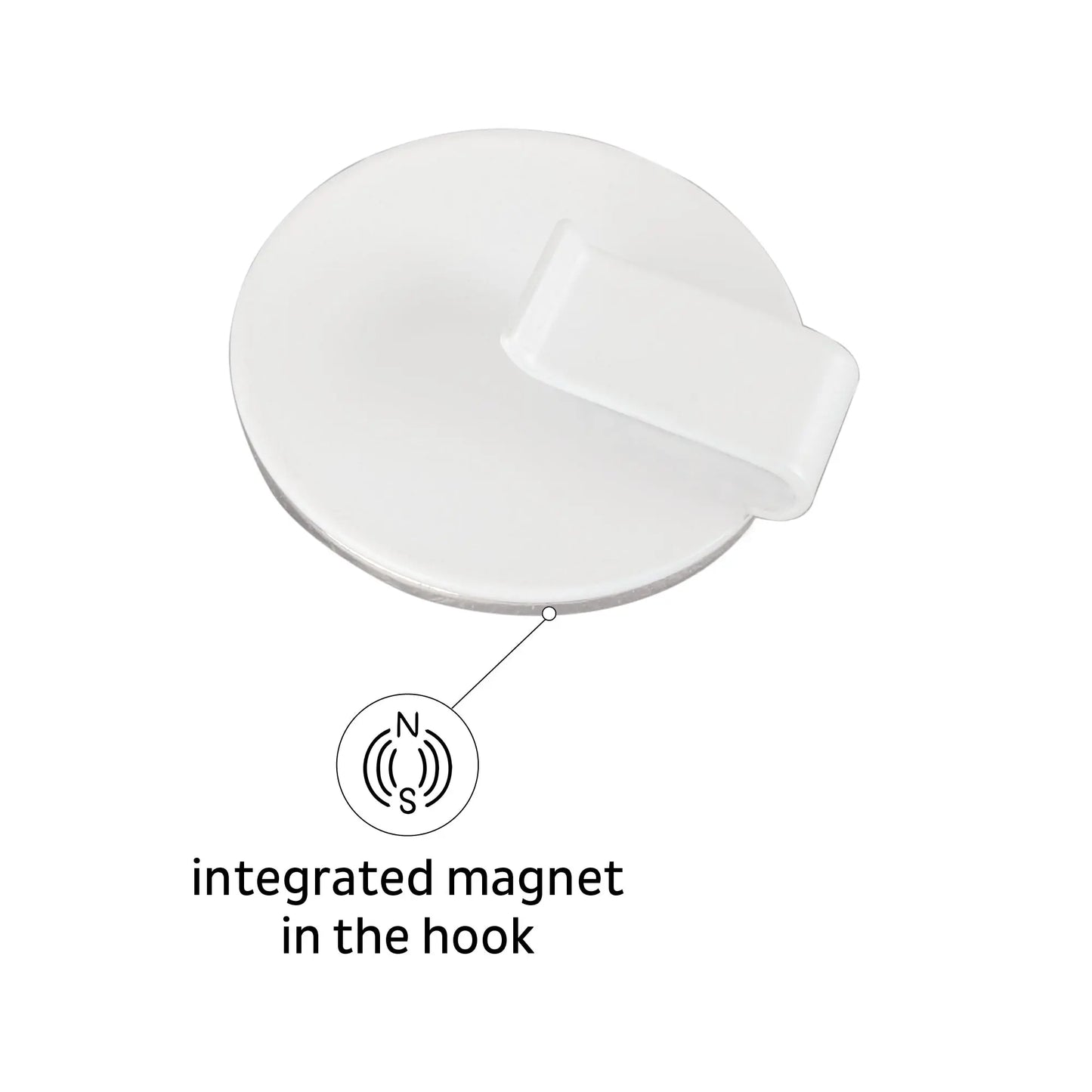 Magnetic Hook CLEVER WHITE incl. Pad BLACK By Silwy