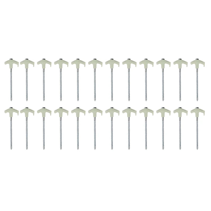 Oztrail 25 Piece Screw-In Tent Peg Set Glow in the dark