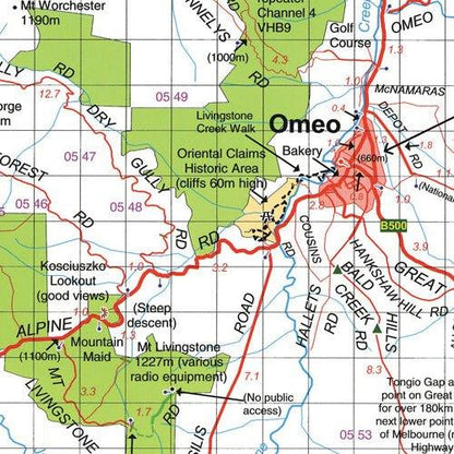 Hema Bairnsdale Dargo Omeo Map - Everything Caravans