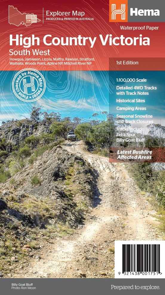 Hema The Victorian High Country - South Western Map