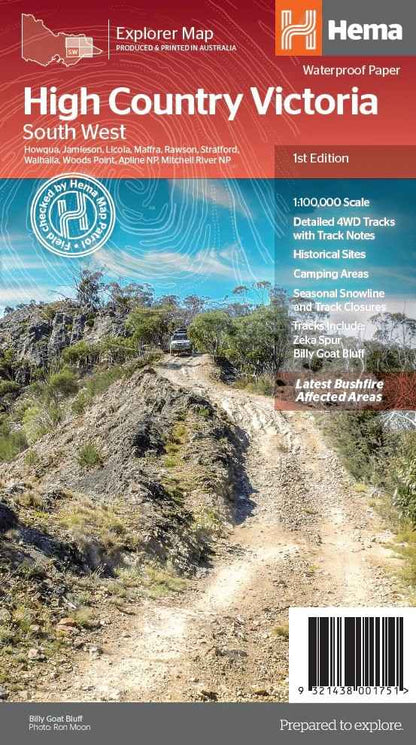 Hema The Victorian High Country - South Western Map