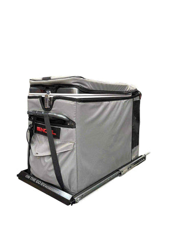 470mm wide Tunnel Boot Draw Slide x 700mm Long with tie down points - Everything Caravans