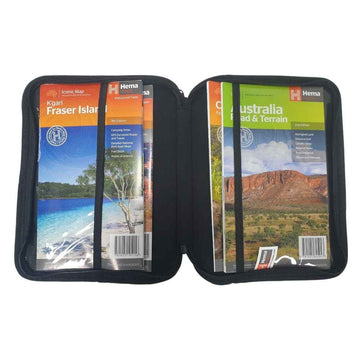 Hema Map Wallet Durable Storage for Up to 10 Maps Compact Travel Organiser