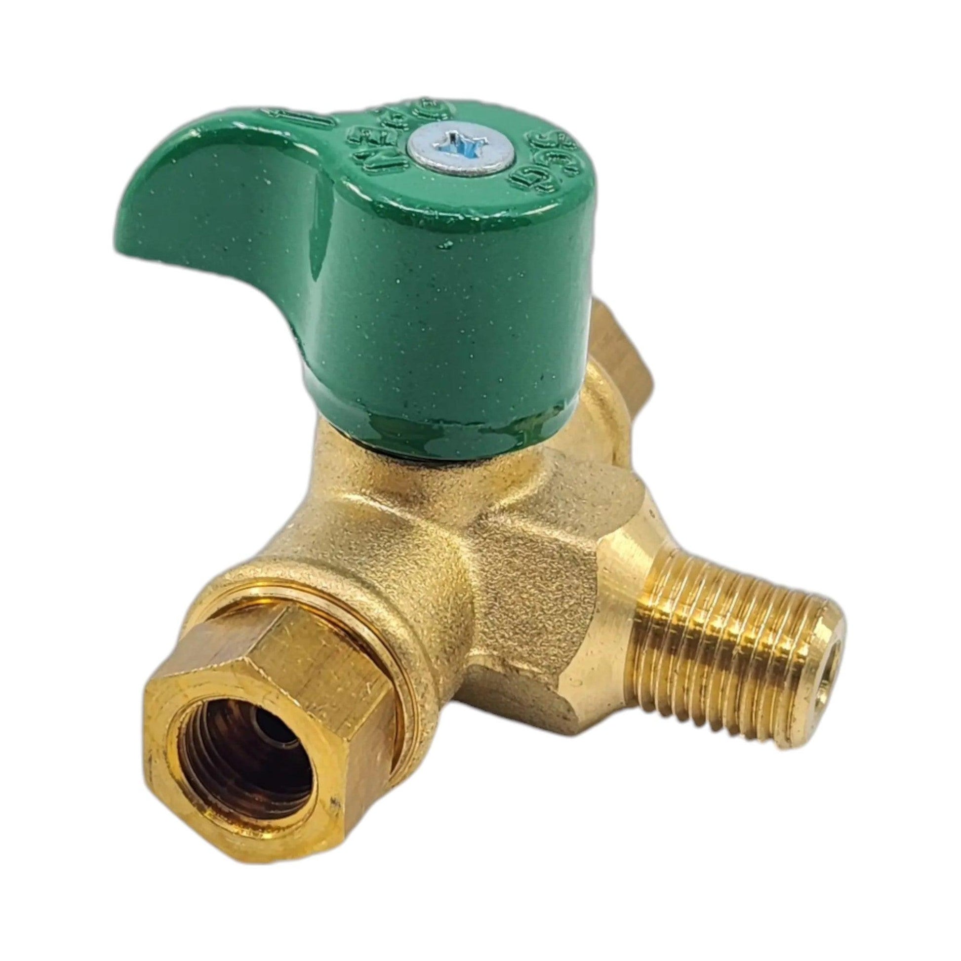 Brass Gas fitting Gas Bottle Changeover Valve 1-4 invert and 3-8 Male Thread 51-MCO-B - Everything Caravans