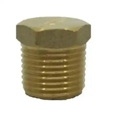 Brass Watermarked Hex Plug with Male 1-2 BSPT Thread - Everything Caravans
