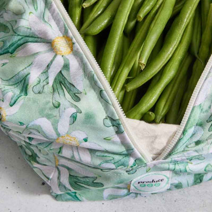 Produce Pod - Reusable Veggie Bag for Fridge - Flannel Flower