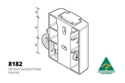 Racksbrax HD Hitch Standard Triple Quick Release Awning Brackets