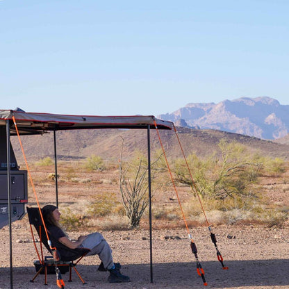 Tiegear STEADFAST Awning 4 Pack Secure 180° Gazebos with Guy Ropes & Springs