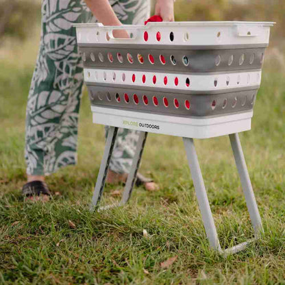 Xplore Outdoors Collapsible Laundry Basket with Fold-out Legs