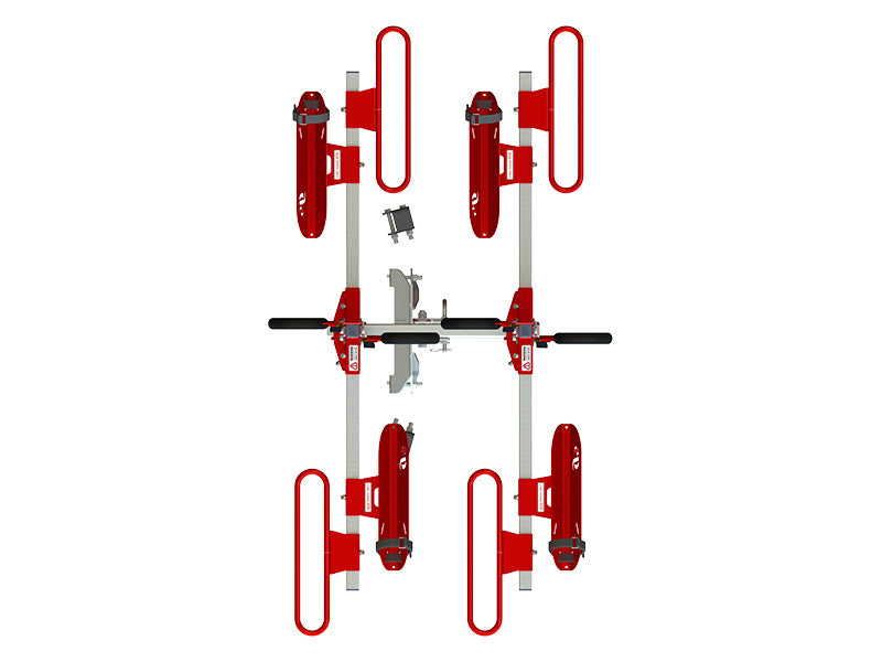 Gripsport Complete Tilting Caravan Rack for 4 Bikes with Tall Bolt On Mount Kit