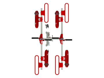 Gripsport Complete Tilting Caravan Rack for 4 Bikes with Tall Bolt On Mount Kit