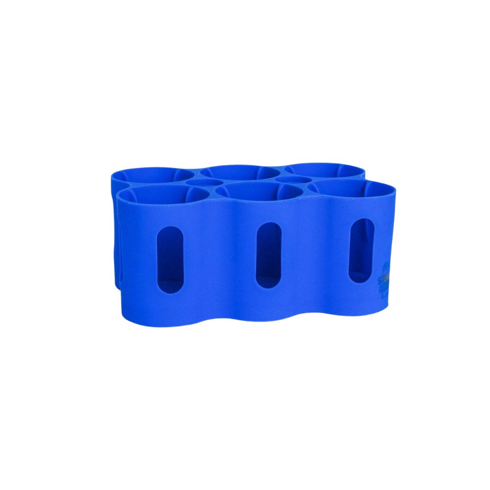 StubbySaver 6 Pack Holder Blue High-Grade Silicone Protection for Cans & Bottles