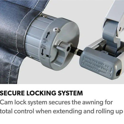 Dometic 8700 Awning - 20ft Charcoal Black - Fabric on Roll (No Arms)