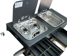 On The Go RV Slide Out Kitchen with Gas Cooktop 570mm X 1200mm