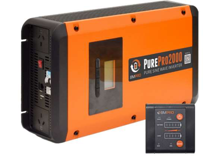 BMPRO PurePro 2000w Invertor with 3m heavy duty connecting cables