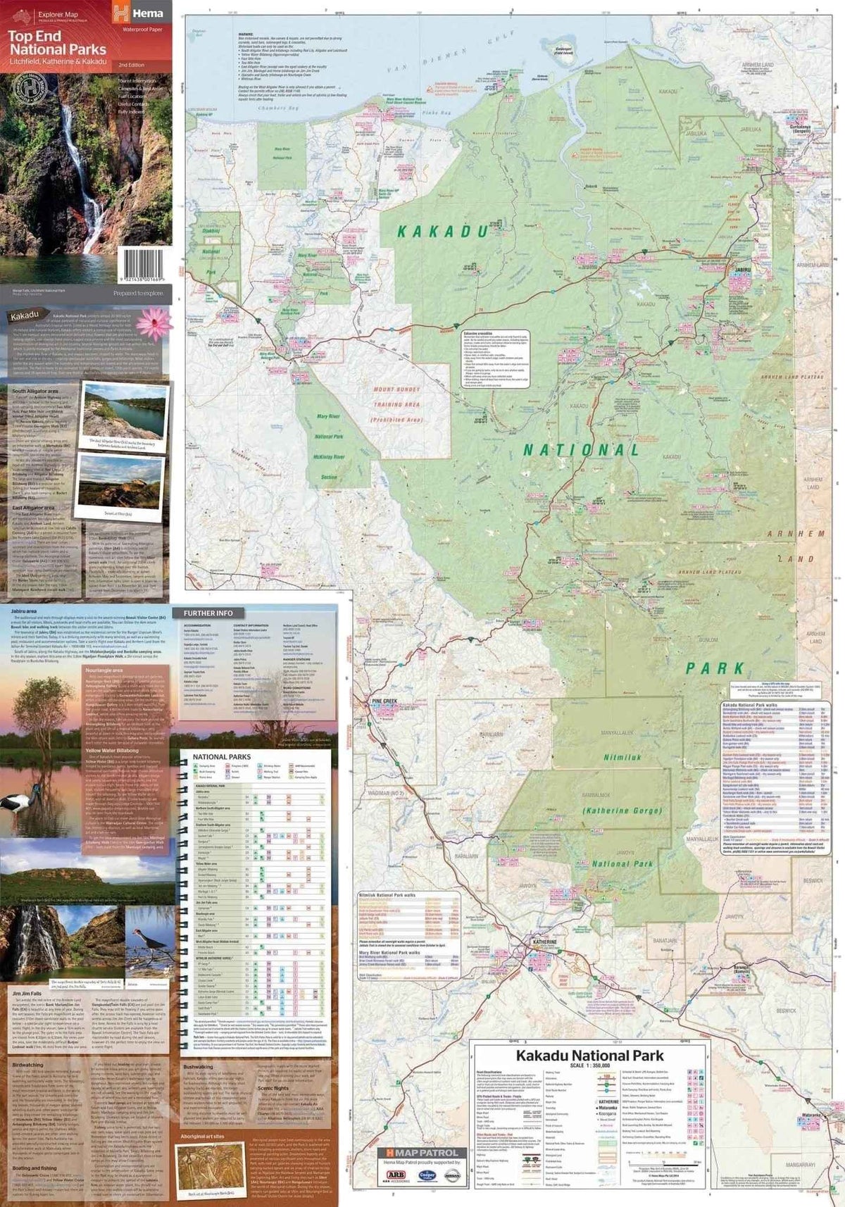 Hema Top End National Parks Map Litchfield Katherine and Kakadu