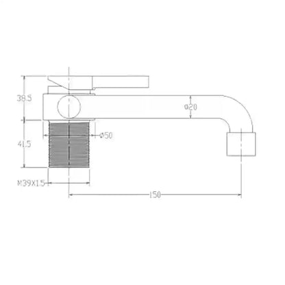 Dometic Chrome Brass Fold Down Hot and Cold Water Mixer Tap
