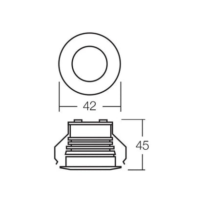 Narva 9-33V 42mm LED Interior Downlight