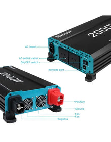 RENOGY CORE 500-11082 12V 2000W Pure Sine Wave Inverter R-INVT-PUH1-201235-G5-AU
