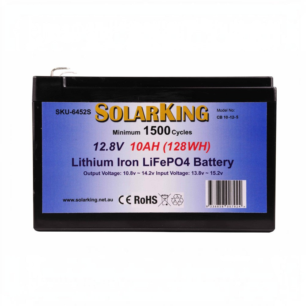 10Ah Solarking Lithium Battery 12.8 volt with Bms Direct Replacement for Agm ...