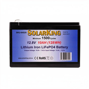10Ah Solarking Lithium Battery 12.8 volt with Bms Direct Replacement for Agm ...