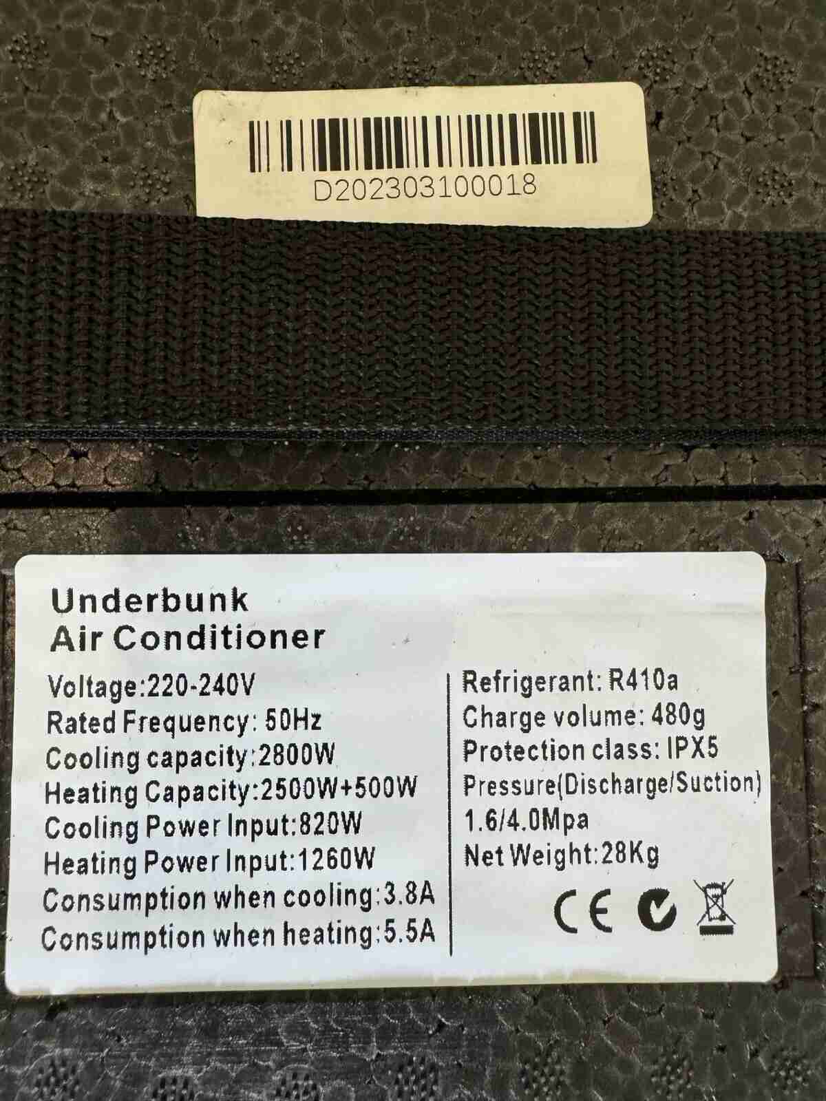 FREUCAMP SANJO 2200W Under Bunk Reverse Cycle Air Conditioner