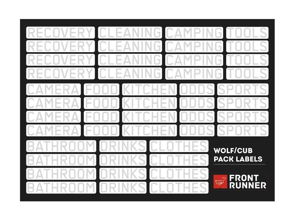 Frontrunner  Wolf or Cub Pack Campsite Organizing Labels