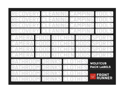 Frontrunner  Wolf or Cub Pack Campsite Organizing Labels