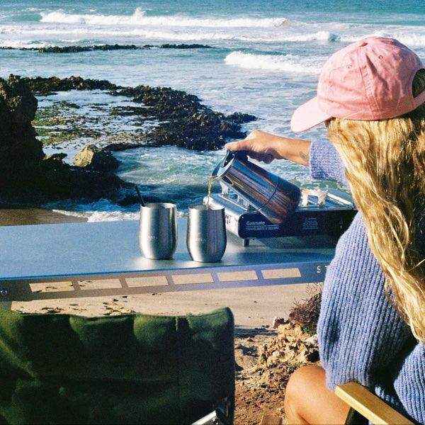 Stratus Outdoor Table and Chair Bundle for 4 in Sand - Everything Caravans