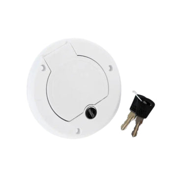 Camec Lockable Water Filler - White Left Hand Hinge