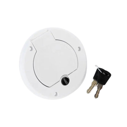 Camec Lockable Water Filler - White Left Hand Hinge