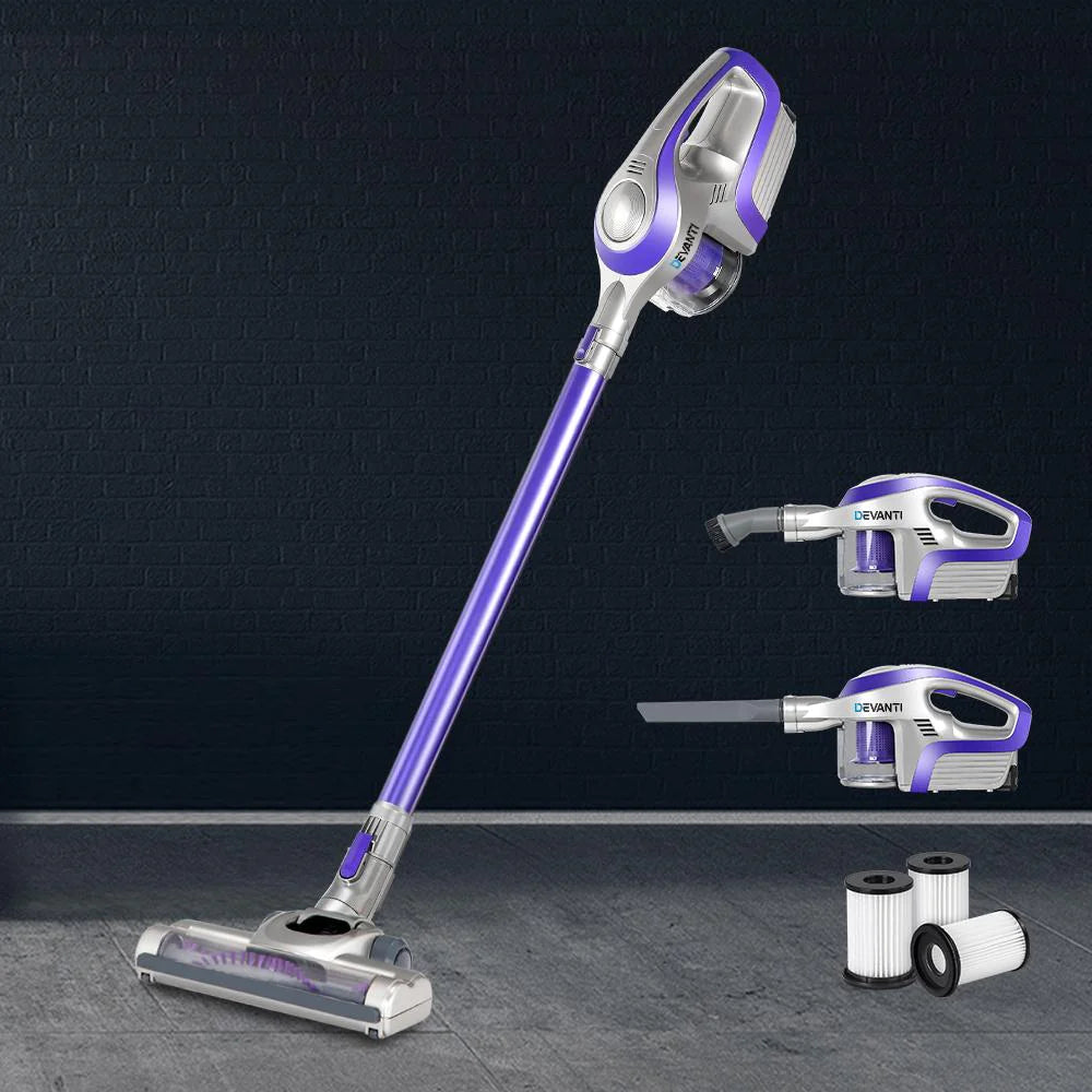 Devanti Stick Handheld Vacuum Cleaner Cordless Car Vacuum CleaneRS Hepa Filters