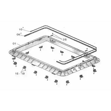 Mounting Kit Suits Heki 2 Roof Thickness 39-45mm Yellow