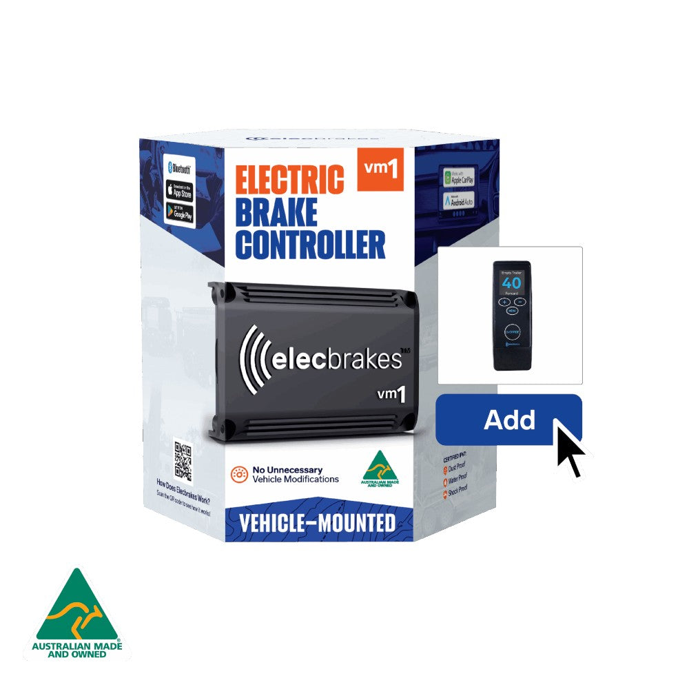 Elecbrakes VM1 Portable Electric Brake Controller for Vehicle - Hard Wired Version