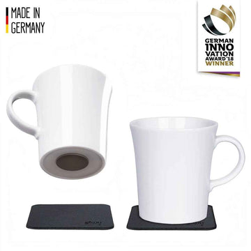 Porcelain Magnetic Handle Cups - Pads in BLACK - by Silwy