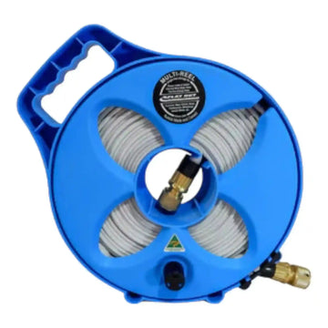 Flat Out 7.5M Drinking Water Hose on Blue Compact Reel