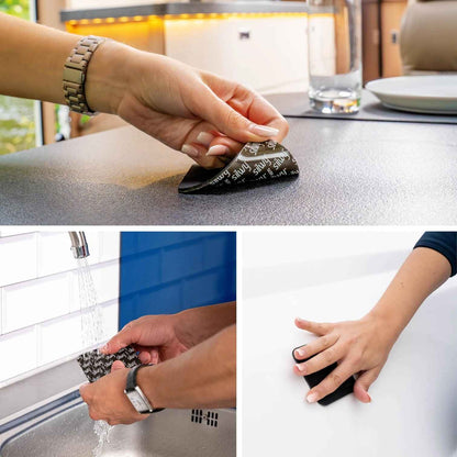 Porcelain Magnetic Handle Cups Travel Lust - Pads in BLACK - by Silwy