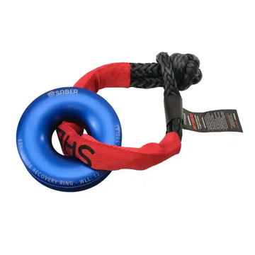Ezy Glide Recovery Ring Twin 18K Sheath Soft Shackles Kit with bag Saber Offroad