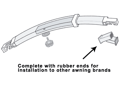 Fiamma Curved Centre Rafter Pro Heavy Duty Rafter for Caravan Awning Support