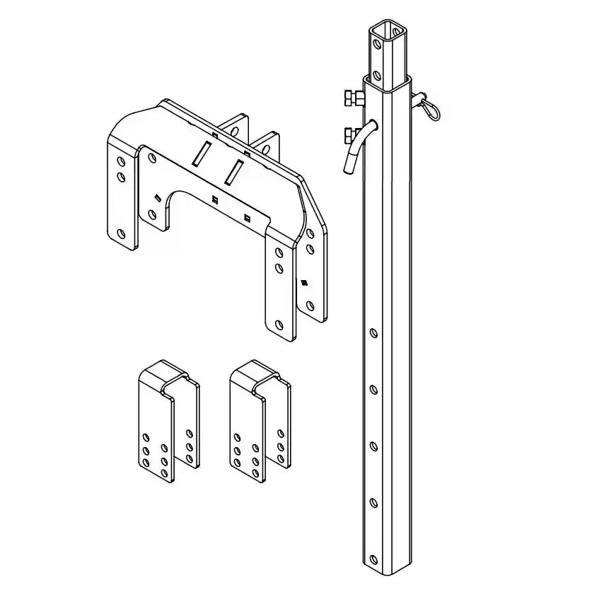 Gripsport Short Quick Release Bolt On Mount Kit (Incl Saddles) for Expanda Style Caravan