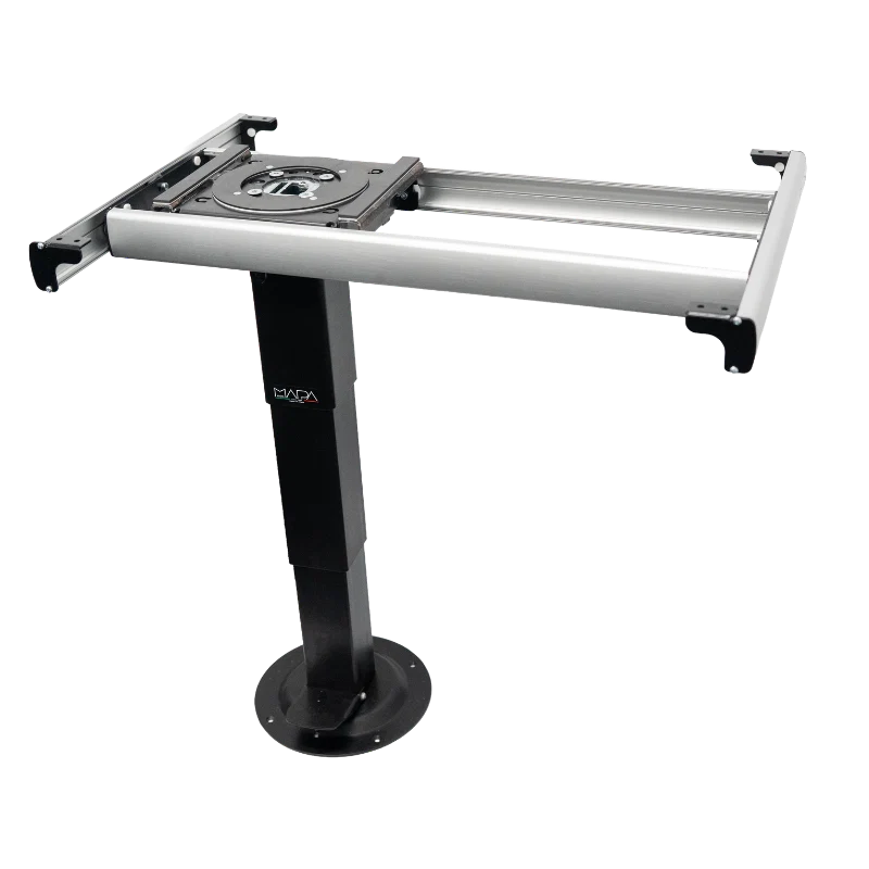 Nuova MAPA Black Adjustible Height SQUARE Table Leg with Turn Table and Slide