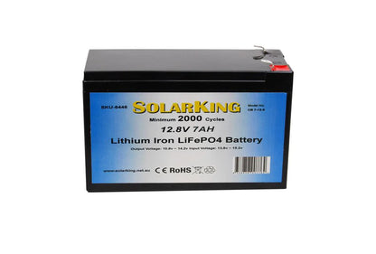 7Ah Solarking Lithium Battery 7amp 12.8 volt with Bms Direct Replacement for Agm
