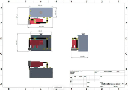 ECP Autoterm 5kw HotBox HeatPak Hydronic Water and Air Heating 240v