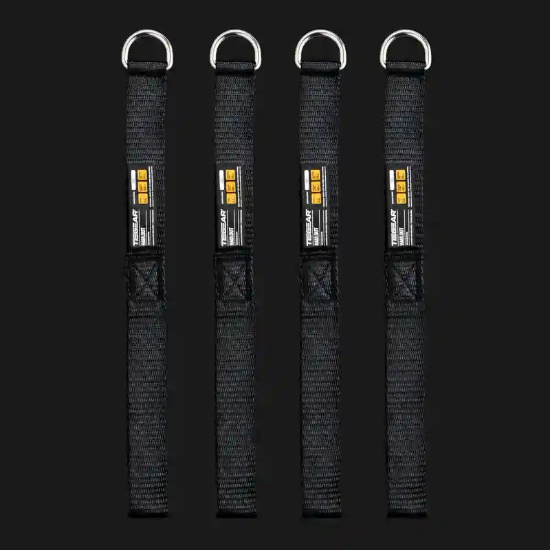 Tiegear Haul Out SOFT ANCHOR D RING Webbing Tie-Down Anchor 0.3m (4 Pack)