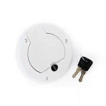 Camec Lockable Water Filler - White Left Hand Hinge