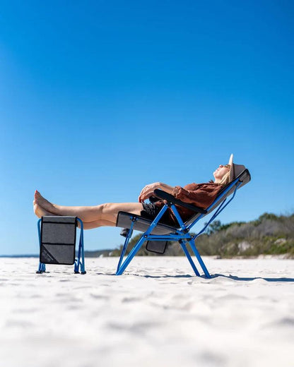 Navigator Gear the Somewhere Layback Chair Adults 150Kg Blue Grey - Everything Caravans