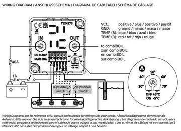 Autoterm Temperature Sensitive Relay for 12/24V - Thermostat
