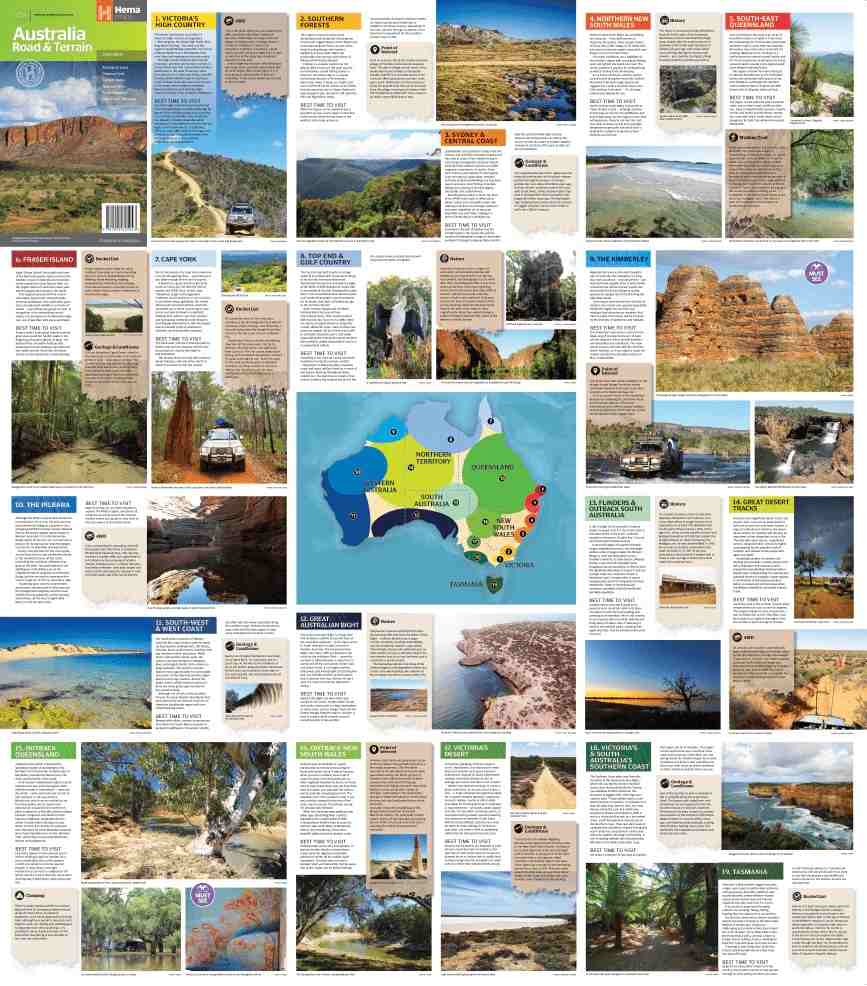 Hema Australia Road and Terrain Map